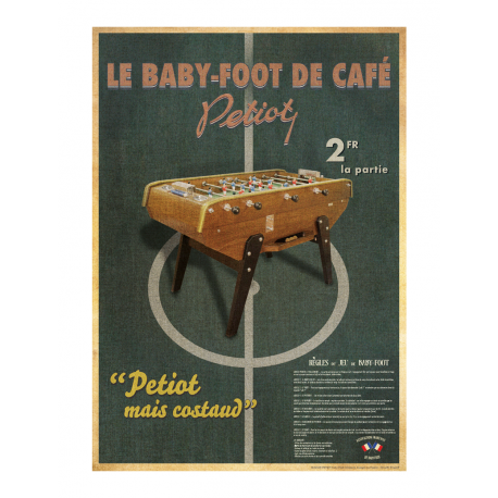 POSTER VINTAGE BABY-FOOT PETIOT