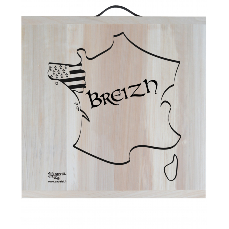 PLANCHE PEUPLIER "BREIZH" CARTE (70 x 70 CM)